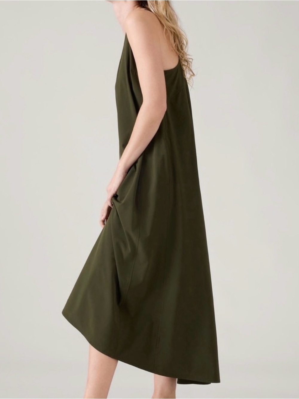 Athleta Presidio Traveler Maxi Dress in Olive size XSPetite - Picture 2 of 12